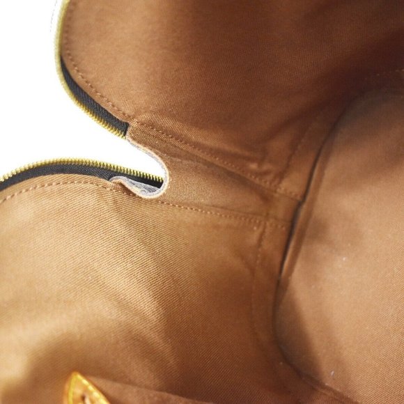 LOUIS VUITTON LV Logo Alma Hand Bag Monogram Leather Brown France - Picture 14 of 16